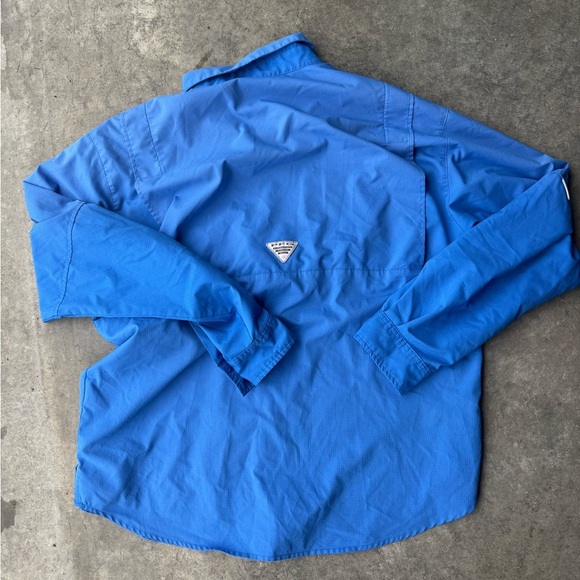 DEL Columbia Blue Lightweight Shirt Jacket - Picture 3 of 3